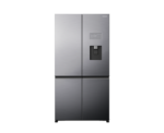 Panasonic 618L Quad Door Fridge Freezer with Water Dispenser (Plumbing Required) - Matte Silver Steel