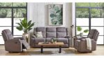Dakota 3 Piece Reclining Lounge Suite - Ash