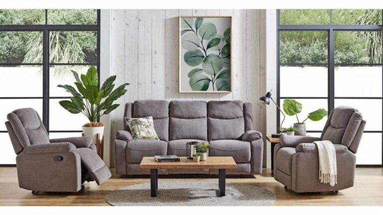 Dakota 3 Piece Reclining Lounge Suite - Ash
