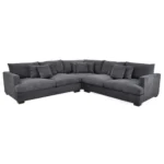 Crescent 5-Seater Corner Suite - Charcoal