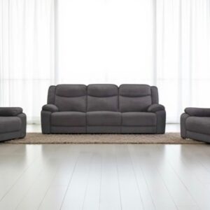 Dakota 3 Piece Reclining Lounge Suite - Ash