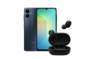 Samsung Galaxy A06 Mobile Phone with Bonus Xiaomi True Wireless Earbuds.