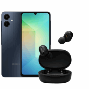 Samsung Galaxy A06 Mobile Phone with Bonus Xiaomi True Wireless Earbuds.