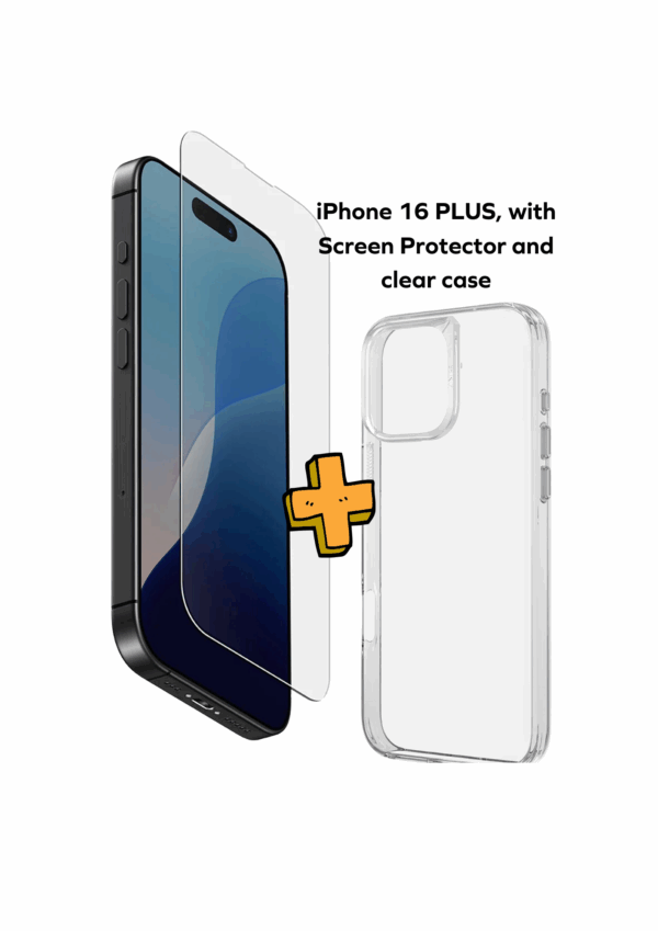 Apple iPhone 16 PLUS 128 GB with Screen Protector and Case