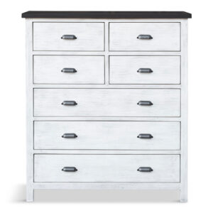 Fergus 7 Drawer Chest - White Wash