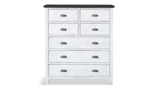 Fergus 7 Drawer Chest - White Wash
