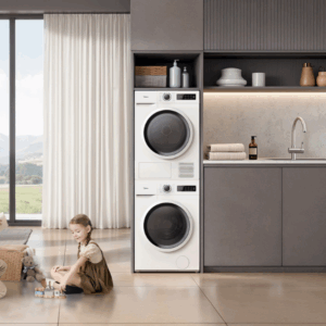 Midea Laundry Package - 8KG Front Loader and 8KG Heatpump Dryer with Bonus Drill Free Stacking Kit
