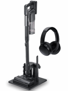 Panasonic Stick Vacuum with Stand and Dust Sensor - Black with Bonus Panasonic Noise Cancelling Over-ear Headphone