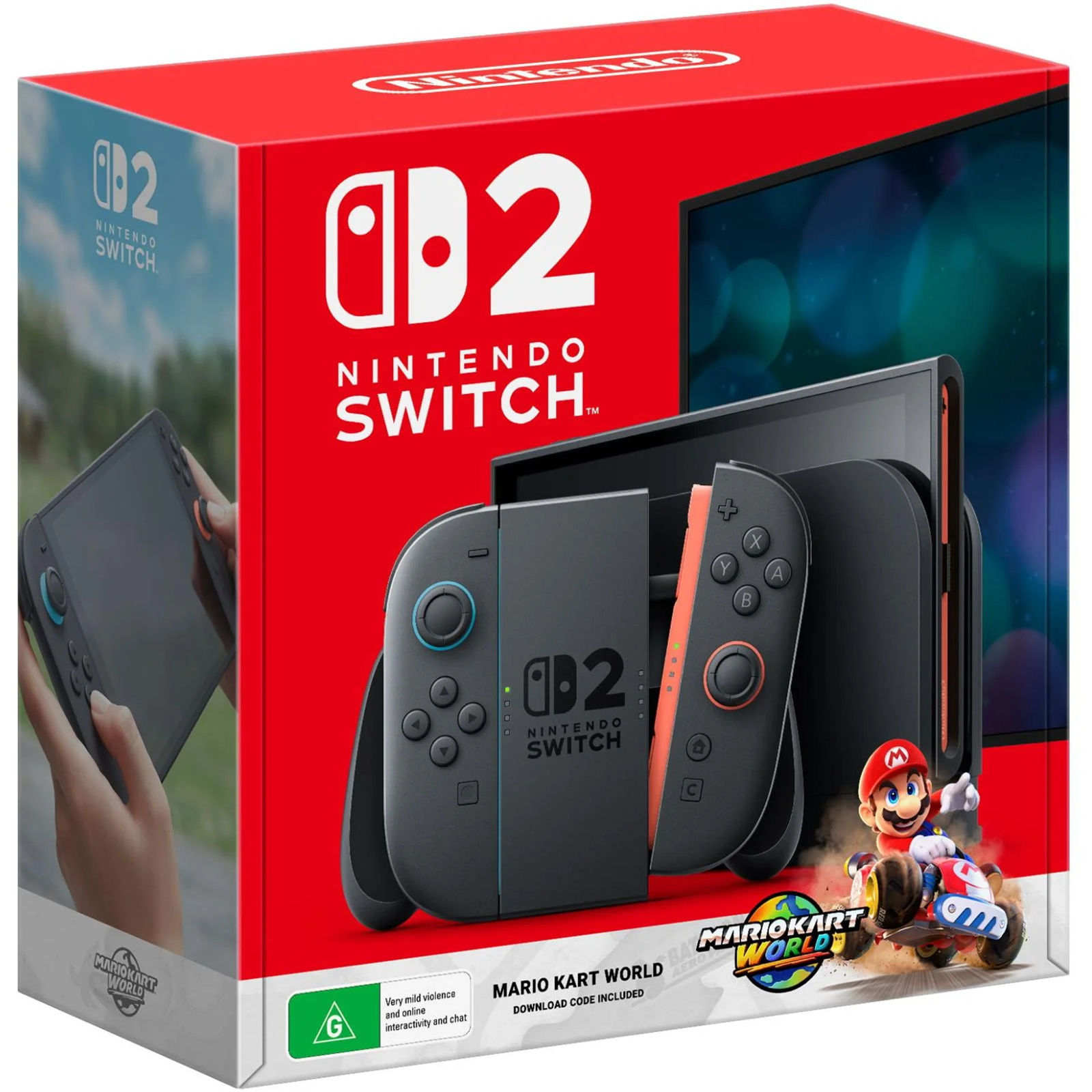 Nintendo Switch 2 Mario Kart World Bundle Gaming Console with Joy-Con 2 Controllers