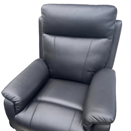Roberto Thick Leather 1R - 1 Seater Recliner - Black - Image 2