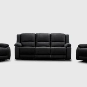Captain Recliner Suite Onyx - 3RR 3 Seater and 2 Single Recliners