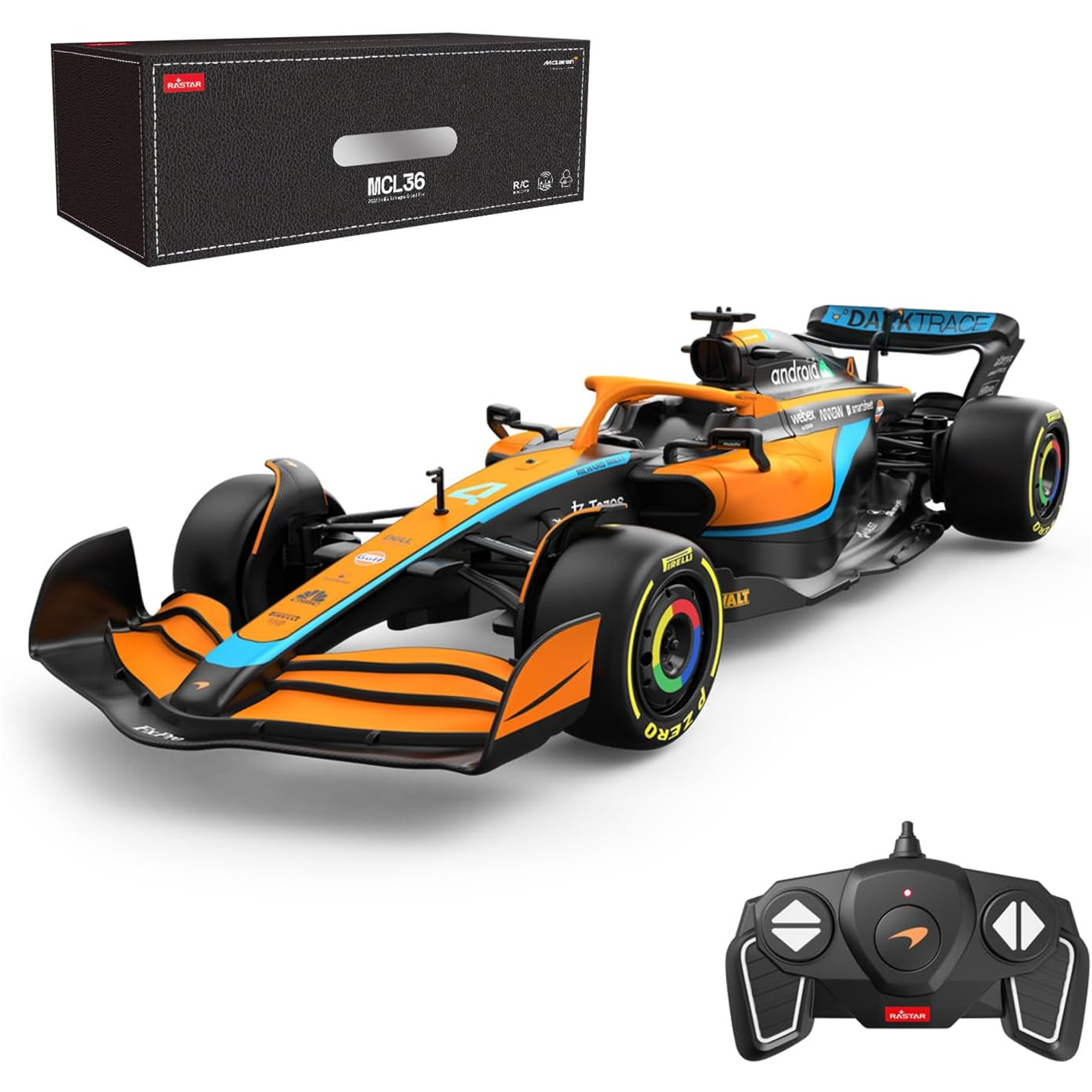 RASTAR 1:18 McLaren F1 MCL36 Racing Car Remote Car- Batteries Not Included - For Ages 6+