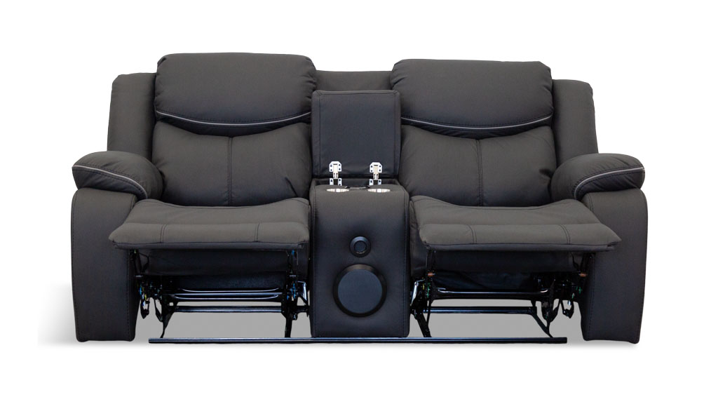 Snoop 3 + 2 Seater with Inbuilt Recliners - Black - Image 3