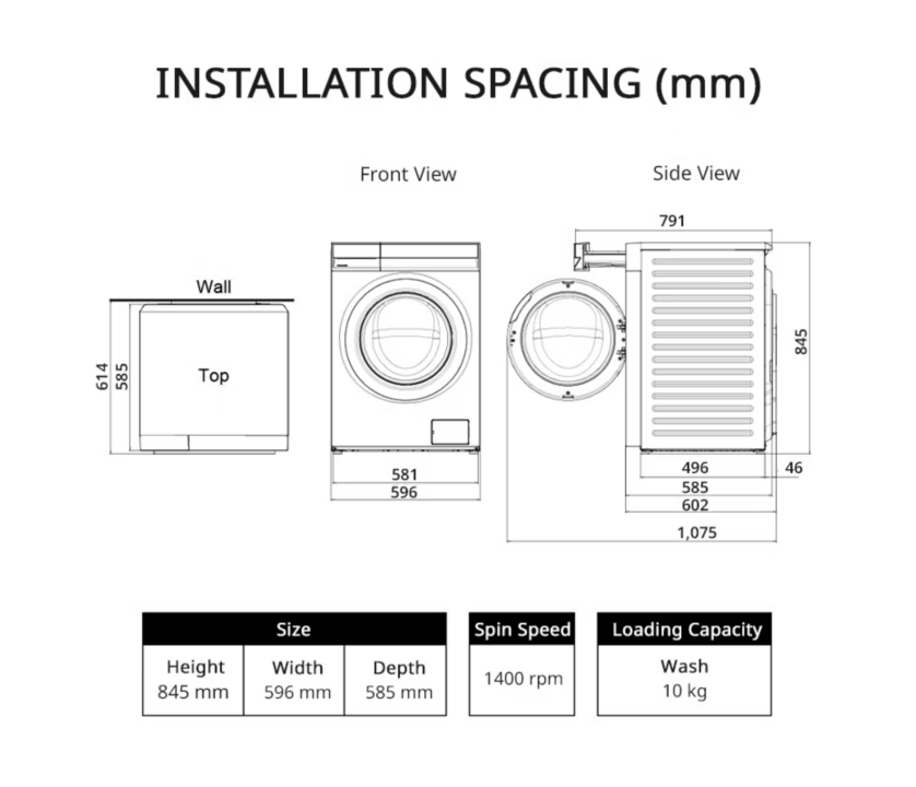 Panasonic 9.5kg Front Loader - Image 3