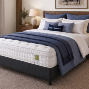 Perfect Fleece Queen Bed - Wool Inner with Mattress Protector - Base assembly required