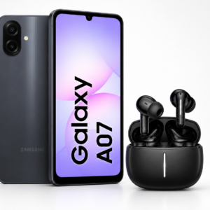 Samsung Galaxy A07 Mobile Phone with Hocco Wireless Headphones